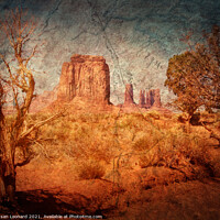 Buy canvas prints of Monument Valley with aged affect by Susan Leonard