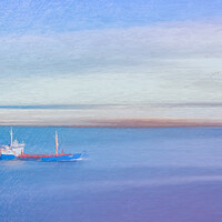 Buy canvas prints of Fishing Boat at sea by Susan Leonard