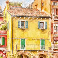 Buy canvas prints of The Yellow House by Susan Leonard