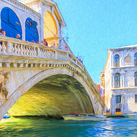 Buy canvas prints of Rialto Bridge, Venice by Susan Leonard