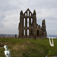 Buy canvas prints of WHITBY ABBEY by David Pacey