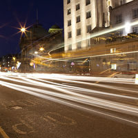 Buy canvas prints of LIGHT TRAILS by David Pacey