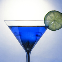 Buy canvas prints of Blue Sapphire Martini by David Pacey
