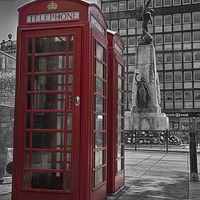 Buy canvas prints of  Phonebox by David Pacey