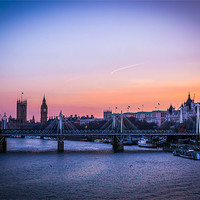 Buy canvas prints of River Thames at Sunset by Phil Robinson