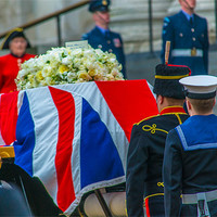 Buy canvas prints of Lady Thatchers coffin by Phil Robinson