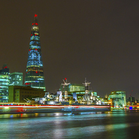 Buy canvas prints of Shard and HMS Belfast by Phil Robinson
