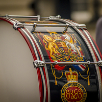 Buy canvas prints of Base drum of the Grenadier Guards by Phil Robinson