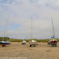 Buy canvas prints of Boats at Beadnell by Heather Athey