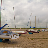 Buy canvas prints of Boats on Beadnell beach 2 by Heather Athey