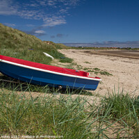 Buy canvas prints of Boat at Beadnell Bay by Heather Athey
