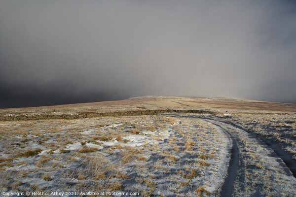 Snowstorm on Hartside Picture Board by Heather Athey