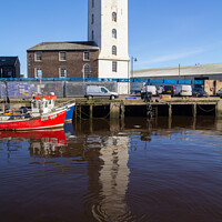 Buy canvas prints of Lowlight at the Fish Quay, North Shields, UK by Heather Athey