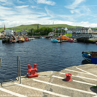 Buy canvas prints of Harbour scene at Girvan, Scotland by Heather Athey