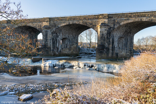 Alston Arches, Haltwhistle, Northumberland in Winter Picture Board by Heather Athey