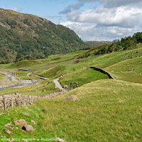 Buy canvas prints of View of hills around Seathwaite, Cumbria by Heather Athey