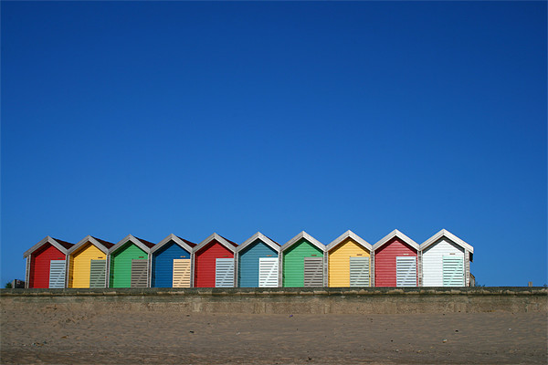 Beach Huts 1 Picture Board by Heather Athey