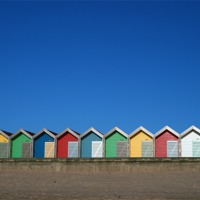 Buy canvas prints of Beach Huts 1 by Heather Athey