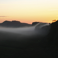 Buy canvas prints of Dawn from Steel Rigg, Northumberland by Heather Athey