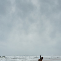Buy canvas prints of Rider in the Storm by Heather Athey