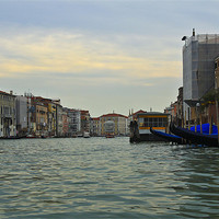 Buy canvas prints of Along the Water in Venice by Oliver Walton