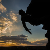 Buy canvas prints of Sunset Rock Climber by Phil Tinkler