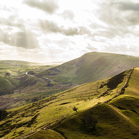 Buy canvas prints of Afternoon Sun on Mam Tor and the Great Ridge by Phil Tinkler