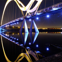 Buy canvas prints of Bridge at Tees Barrage by andrew pearson