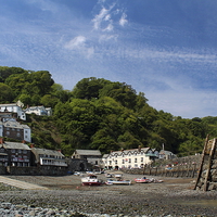 Buy canvas prints of Clovelly Harbour by Graeme B