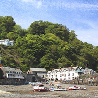 Buy canvas prints of Clovelly Harbour 2 by Graeme B