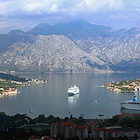 Buy canvas prints of Cruise ships in Montenegro by Graeme B