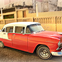 Buy canvas prints of Red Chevrolet by Graeme B