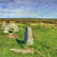 Buy canvas prints of Men-An-Tol at Madryn Cornwall by Dave Bell