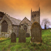 Buy canvas prints of Cornish Churchyard by Dave Bell