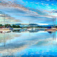 Buy canvas prints of Blue Sky And Water by Dave Bell