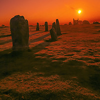Buy canvas prints of The Hurlers Stone Circles by Dave Bell