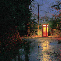 Buy canvas prints of Rural Phone Box by Dave Bell
