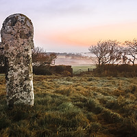 Buy canvas prints of Cornish Stone Cross by Dave Bell