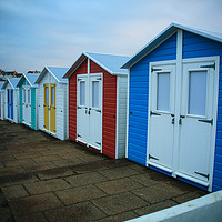 Buy canvas prints of Brand New Beach Huts by Dave Bell