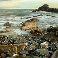 Buy canvas prints of Rocky Shoreline by Dave Bell