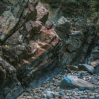 Buy canvas prints of Jagged Rocks by Dave Bell