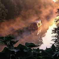 Buy canvas prints of Canal Sunrise by Dave Bell