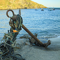 Buy canvas prints of Ships Anchor. by Dave Bell