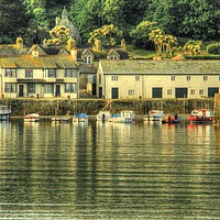Buy canvas prints of Small Fishing Harbour. by Dave Bell