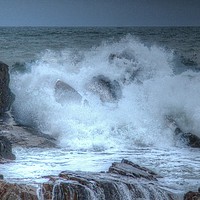 Buy canvas prints of Crashing Wave. by Dave Bell