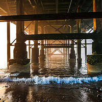 Buy canvas prints of Under The Pier by Dave Bell