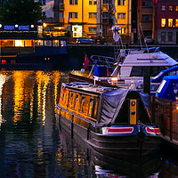 Buy canvas prints of Bristol Waterside Night life by Dave Bell