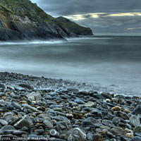 Buy canvas prints of Grey Pebble Beach by Dave Bell