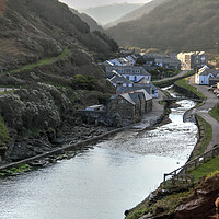 Buy canvas prints of Boscastle harbour by Dave Bell