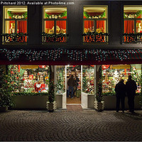 Buy canvas prints of Christmas Shop by Glynne Pritchard